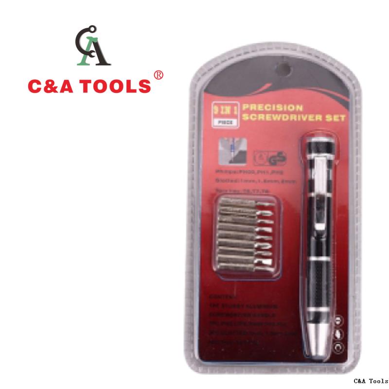 9 in 1 Aluminum Screwdriver Set